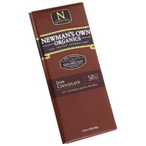 Newmans Own Organics Dark Chocolate Bar, 3.25 Ounce Bars (Pack of 12 