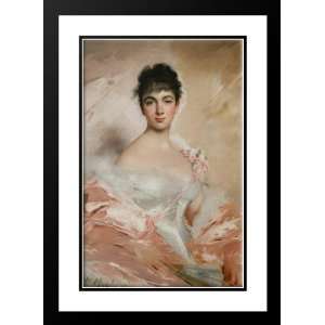   18x24 Framed and Double Matted Femme en rose: Sports & Outdoors