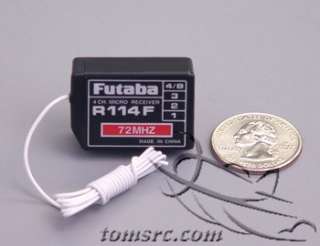 FUTABA R114F 4 Ch FM 72 MHz Micro Receiver   High band  