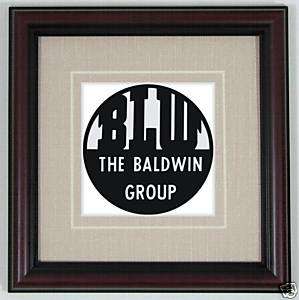 Baldwin Locomotive Works Railroad framed ceramic tile  