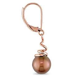   Pink Gold Brown Freshwater Pearl Earrings (8 8.5 mm)  Overstock