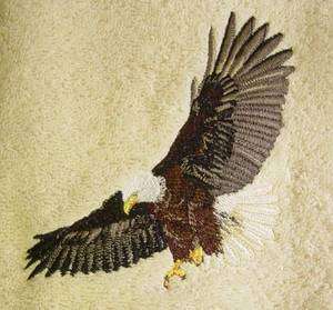 MAJESTIC SOARING EAGLE Embroidered Better Quality Hand Towels   1 or 2 