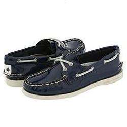 Sperry Top Sider A/O 2 Eye Navy Patent  