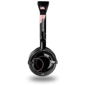   Headphone Skin   Lots of Dots Pink on Black   (HEADPHONES NOT INCLUDED