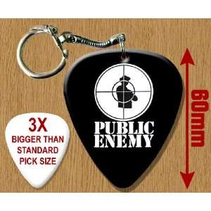  Public Enemy BIG Guitar Pick Keyring: Musical Instruments