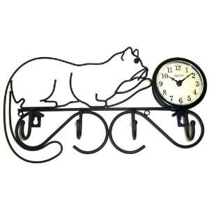 Cat Shilouette Wall Clock / Coat Hanger 