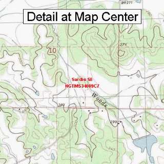  USGS Topographic Quadrangle Map   Sardis SE, Mississippi 