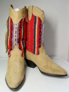 Laredo WOMENS 5 M Cowboy Western BOOTS Southwestern TAN  