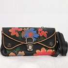 BIACCI LEATHER HAND PAINTED 3 COMPARTMENT BAG NWT