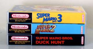 NES GAME CASES for Super Mario Brothers One, Two, and Three *NO GAMES 