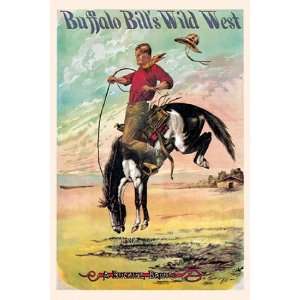  Buffalo Bill A Bucking Bronco   Poster (12x18)