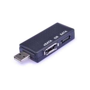  Black PC Laptop USB 2.0 to Serial ATA eSATA SATA Bridge 