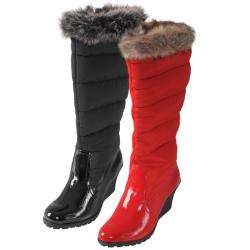  Collection Womens NALA 43 Faux Fur Trim Wedge Boots  Overstock
