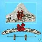 NEW 4PC Adult Padded Hangers w/ Pant Clips SATIN FLORAL