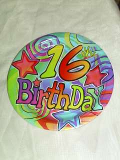 Retro Sweet 16 Birthday Party Napkins Plates Tablecloth  