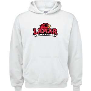  Lamar Cardinals White Youth Logo Hooded Sweatshirt: Sports 