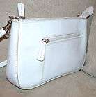 NWT B.MAKOWSKY SO CHIC AND WELL MADE CROSS BODY WHITE LEATHER BAG #78 