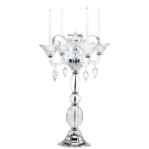  Clear Glass Table Taper Candle Candelabra: Home & Kitchen