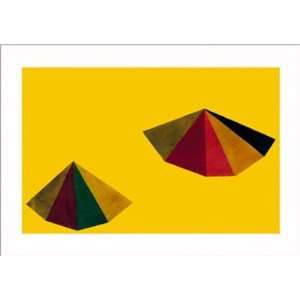    Pyramid on Yellow, c.1986 by Sol Lewitt, 40x28