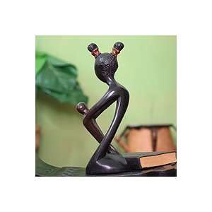  NOVICA Wood sculpture, Peace and Love