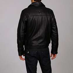 Tommy Hilfiger Mens Smooth Leather Bomber Jacket  