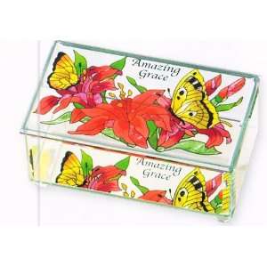  Butterflies & Lilies   Glass Box by Joan Baker Kitchen 