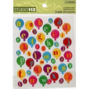   Balloon Alpha Dome Stickers, Set of 47 Letters: Arts, Crafts & Sewing