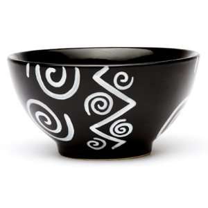 Wilton Armetale Reggae 6 Inch Ceramic Bowl, Black:  Kitchen 