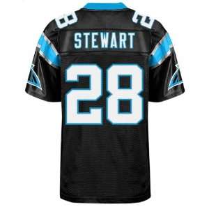 Carolina Panthers #28 Stewart Black Jerseys Authentic Football Jersey 