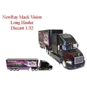   32 Mack Vision Bulldog Long Hauler Trailer  Purple/Black: Toys & Games