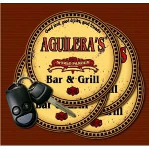  AGUILERAS Family Name Bar & Grill Coasters Kitchen 