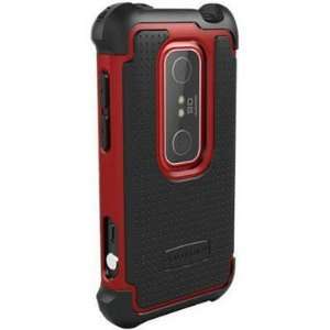  New Ballistic HTC EVO 3D Shell Gel Case Black/Red Tough 