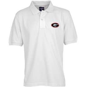  NCAA Colony Sportswear Georgia Bulldogs White Solid Pique 