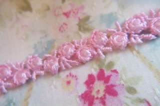 yd~BABY PINK~Venise TriBud~Rose Bud Lace Trim Sweet!  