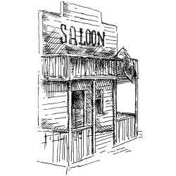 Tim Holtz Saloon Red Rubber Stamp  Overstock