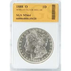  1888 O MS64 Morgan Silver Dollar Graded by SGS: Everything 