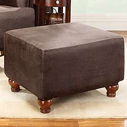 Sure Fit Brown Stretch Ottoman Slipcover  