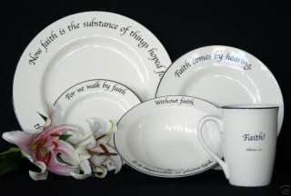 FEED ON THE WORD SCRIPTURE CHINA 12 PLACE SETTING SET N  
