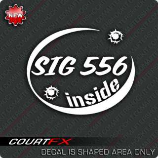 SIG 556 Gun Sticker Bullet Decal  