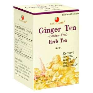  Health King Ginger Herb Tea, Teabags, 20 Count Box 