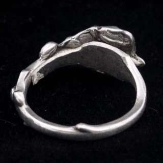Sterling Spoon Ring Small Ladies Flower size 7  