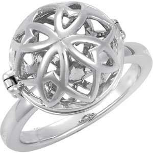 Elegant and Stylish Size 7 and 10.00 12.00 MM Open Hinged Cage Ring in 