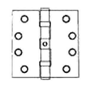  4 x 4 Hinge, Solid Brass, 2BB/NRP, US5
