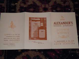 Alexanders Dandie Dinmont Scotch Whisky Leith Scotland  