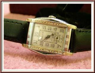 1930 Art Deco BULOVA Conrad Vintage Mens Rare Watch. Awesome deco 