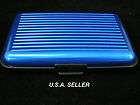   Aluma Wallet Brushed Style 7 Slots holds up to 12 Cards Blue color