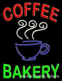 COFFEE BAKERY Vertical Large Handcrafted NEON Sign  