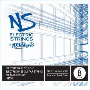  DAddario NS Electric Bass/Cello Single Low B String, 4/4 