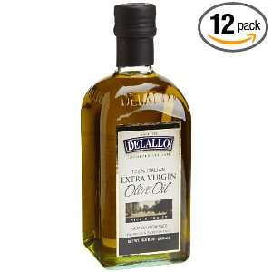 DeLallo Extra Virgin Olive Oil, 16.9 Ounce Bottles (Pack of 12 