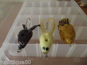 Fishing Lures/Baits Vintage Rubber Frogs 3 Pc VALUE++++  